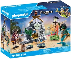 Playmobil Pirates Búsqueda del Tesoro - Set Pirata con Calavera de Cristal