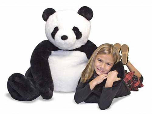 Melissa & Doug panda de peluche grande - oso de peluche suave