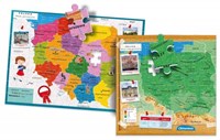 Clementoni puzzle mapa de Polonia - juguete educativo 104 piezas