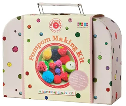 Buttonbag maletín creativo pompones - set de juguetes creativos para niños