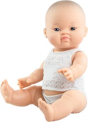Paola Reina Gordi muñeco bebé niño asiático ropa interior 34 cm vinilo