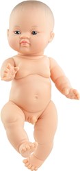 Paola Reina muñeca Gordi niño asiático negro 34cm muñeca de juguete