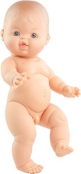 Paola Reina muñeca bebé Gordi niño blanco - muñeca vinilo 34 cm