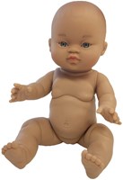 Paola Reina muñeca bebé Gordi niña vinilo bronceado 34cm juguete-3