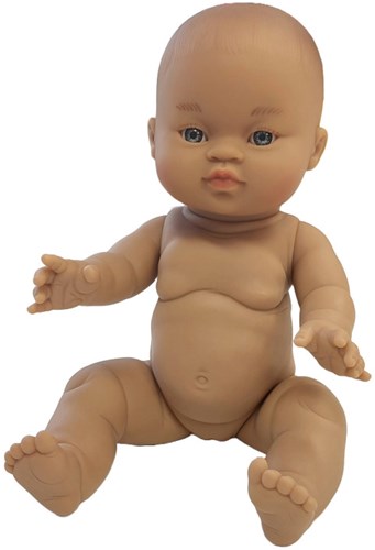 Paola Reina muñeca bebé Gordi niña vinilo bronceado 34cm juguete-3