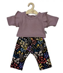 Hollie pantalón y camiseta para muñecas lavender flowers set ropa de muñeca