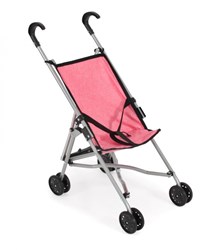 Bayer Chic 2000 carrito muñecas cochecito rosa oscuro negro ligero