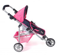 Bayer Chic 2000 cochecito de muñecas jogger Lola - confetti rosa - manillar ajustable-2