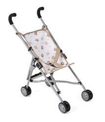 Bayer Chic 2000 carrito de muñecas Roma - cochecito para muñecas - diseño ositos beige