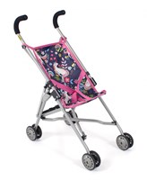 Bayer Chic 2000 carrito de muñecas Roma unicornio azul oscuro rosa buggy