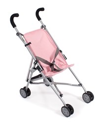 Bayer Chic 2000 carrito de muñecas Roma gris rosa - cochecito de juguete