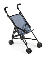 Bayer Chic 2000 carrito de muñecas Roma - cochecito azul vaquero juguete