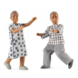 Lundby figuras casa de muñecas abuelo & abuela Nikki - set de juguete casa de muñecas