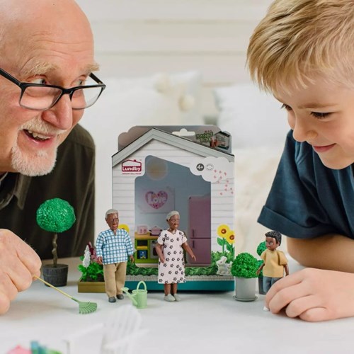 Lundby figuras casa de muñecas abuelos Billie - set de juguetes casa de muñecas-3