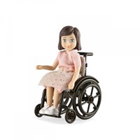 Lundby figura de casa de muñecas Lourdes con silla de ruedas - juguete casa de muñecas