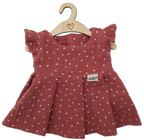 Hollie vestido para muñecas rosa lunares - ropa muñeca algodón 34cm