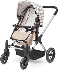 Skrallan cochecito de muñecas 3-en-1 carrito de madera para muñecas bebé