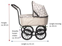 Skrallan cochecito clásico de muñecas juguete carrito muñeca-3