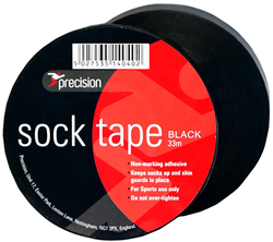Precision cinta para calcetines deporte negra 19mm x 33m 10 rollos
