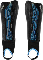 Precision espinilleras y protectores de tobillo Origin.0 negro/cian mediano fútbol