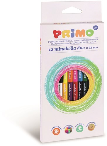 Primo PRIMO - 12=24 lápices de colores DUO Minabella ø3,8 mm en caja