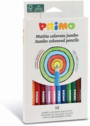 Primo lápices de colores jumbo - 12 unidades en caja - agarre extra