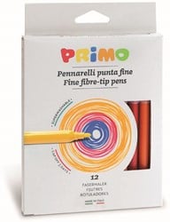 Primo Primo - 12 Viltstiften Uitwasbaar Dun Ã˜2.5 mm in Doos