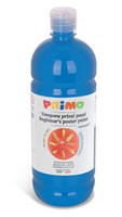 Pintura para carteles lista para usar Primo, botella de 1000 ml con tapón de flujo cian
