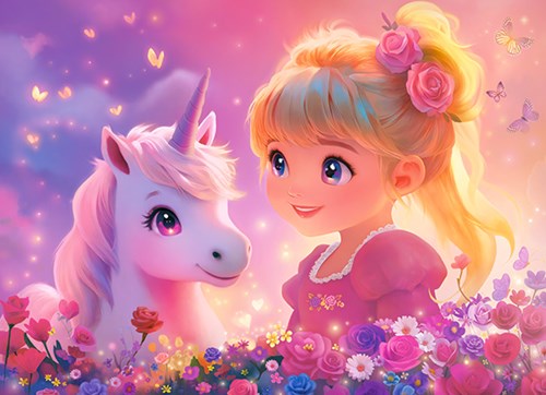 Castorland puzzle princesa unicornio 100 piezas puzzle infantil