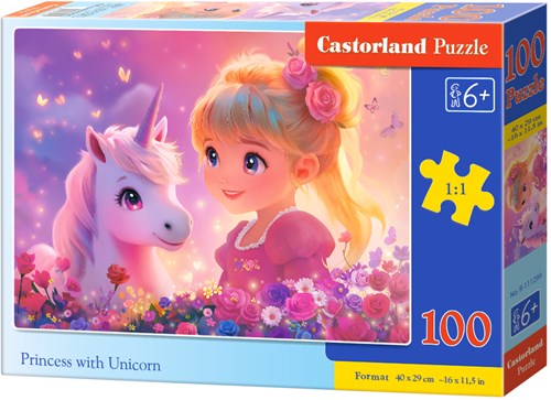 Castorland puzzle princesa unicornio 100 piezas puzzle infantil-2
