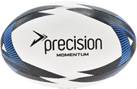 Precision balón de rugby entrenamiento Momentum blanco negro azul talla 3