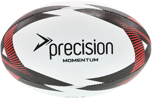 Precision balón de rugby entrenamiento Momentum - blanco negro rojo talla 3