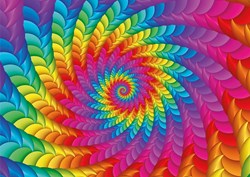 Yazz puzzle Psychedelic Rainbow - 1000 piezas cartón colorido