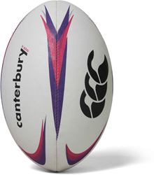 Canterbury balón de rugby Mentre blanco violeta púrpura talla 4 grip entrenamiento
