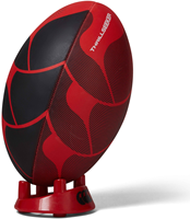Canterbury balón de rugby Thrillseeker rojo negro talla 4 duradero grip