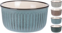 Excellent Houseware bol de loza moteada 500ml vajilla azul
