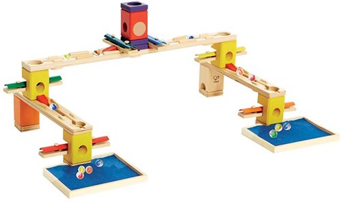 Hape Quadrilla pista de canicas de madera Music Motion con elementos musicales-3
