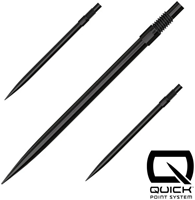 Harrows puntas de dardos Quickpoints negras 30mm - set de 3 piezas