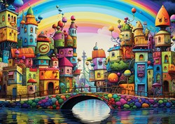 Yazz puzzle Rainbow City - rompecabezas colorido 1000 piezas