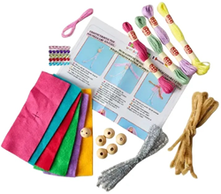 Buttonbag set creativa amigos arcoíris - kit de manualidades para niños