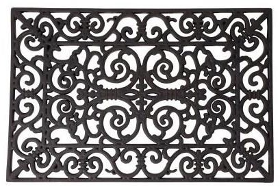 Esschert Design felpudo goma patrón victoriano 60x40cm negro