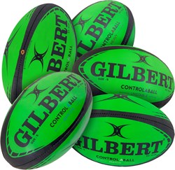 Gilbert set de balones de rugby entrenamiento Control-a-ball talla 5 verde negro