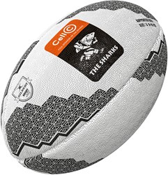 Gilbert balón de rugby supporter Sharks talla 5 - balón de agarre duradero