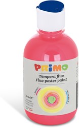 Pintura para carteles Primo FLUO lista para usar, botella 300 ml con tapón regulador de flujo fucsia