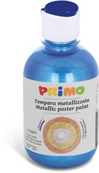 Pintura para carteles METALLIC lista para usar Primo, botella de 300 ml con tapón de flujo ultramarino