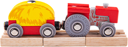 Bigjigs Tractor y Vagón Rojo (4)