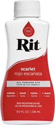 Rit tinte textil scarlet - tinte para fibras sintéticas 236ml