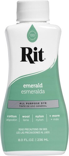 Rit tinte para telas emerald - tinte líquido universal para tejidos