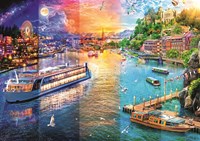 Trefl puzzle River cruise 1000 piezas - diversión colorida