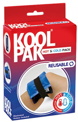Koolpak compresa reutilizable caliente y fría - almohadilla térmica flexible negra
